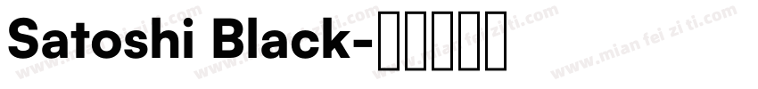 Satoshi Black字体转换